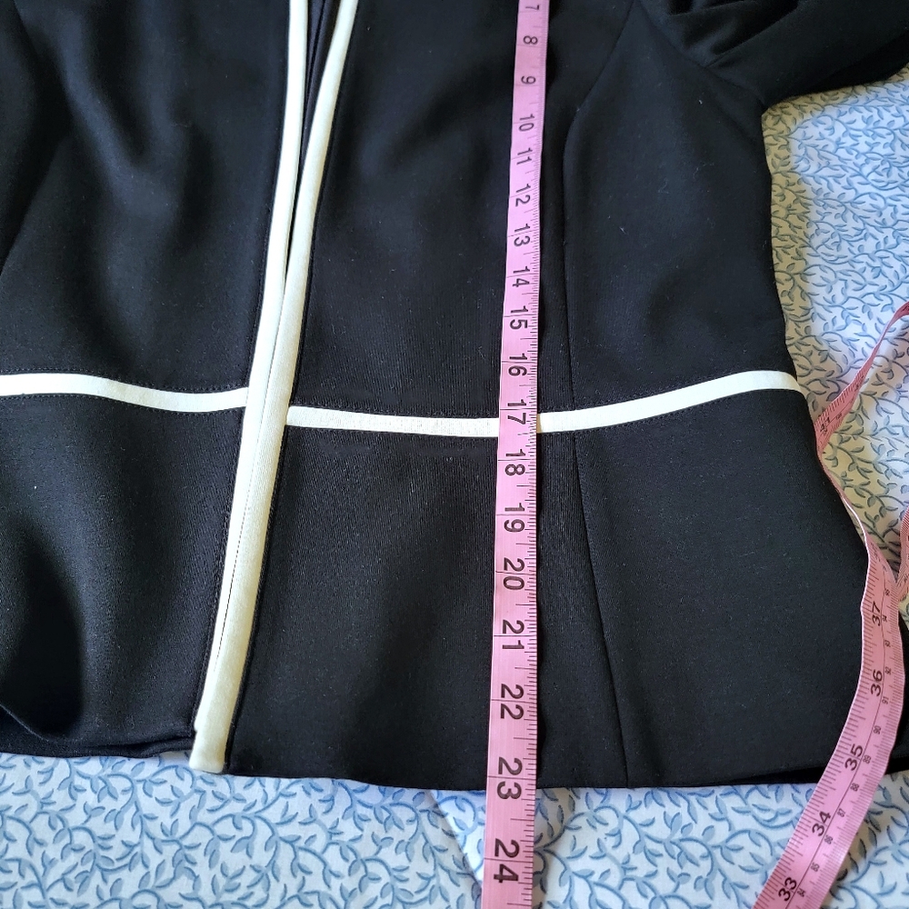 New Talbots Black Open Front Business Office Blazer Coat Size 10 - Picture 12 of 12